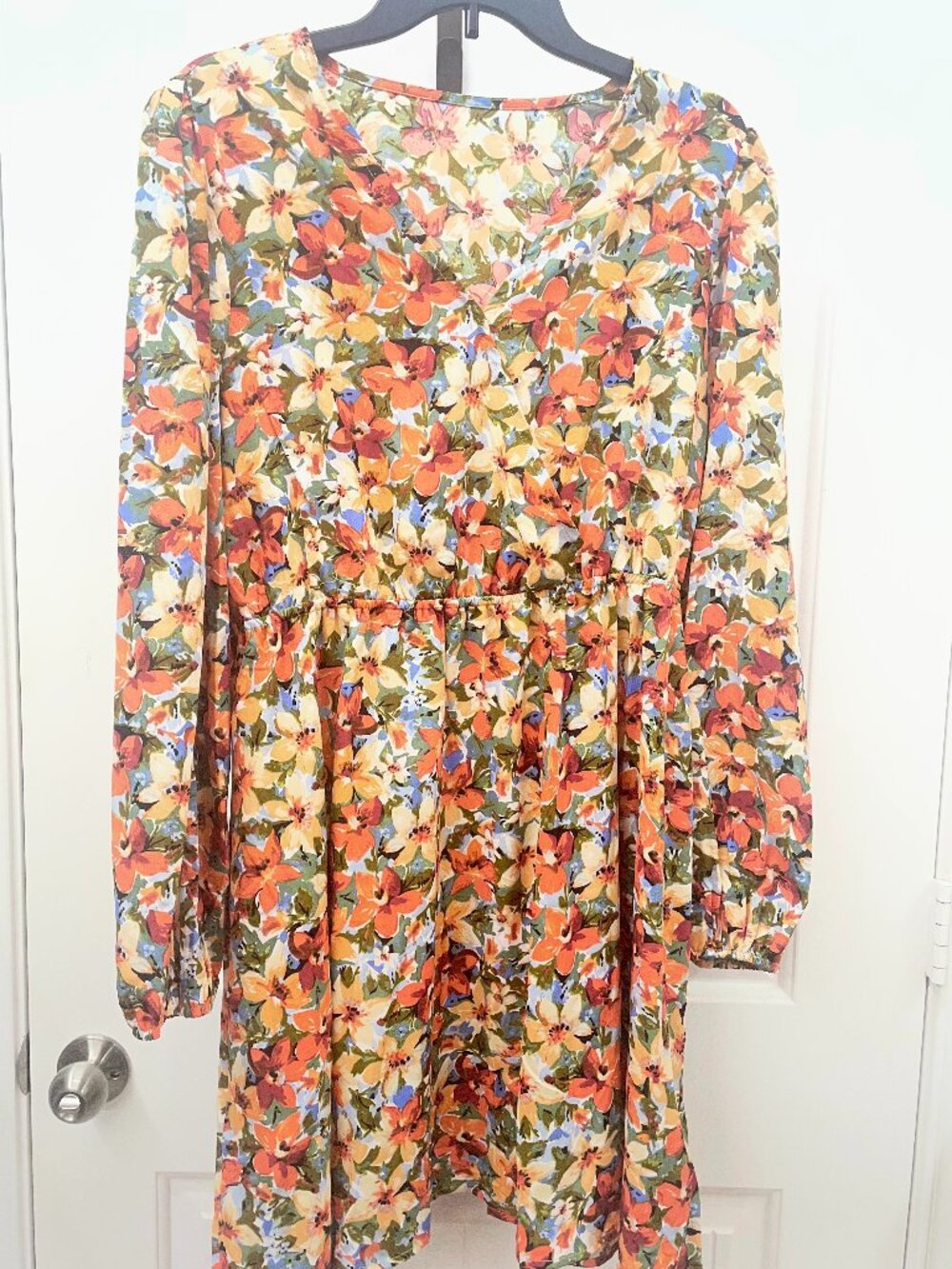 NWT Floral Long Sleeve Cupshe Dress Size XL